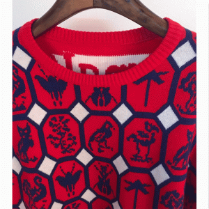 Brugerdefineret vinter tyk top klud dyr Jacquard kvinders strik sweater