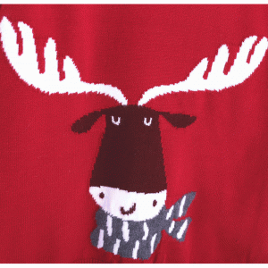 Brugerdefineret juleløs grim juledyr Intarsia Striktrøje