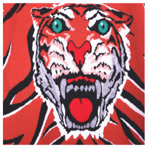 Brugerdefineret OEM Tiger Head Jacquard Winter Tykk Uld Strikket Fashion Pullover Sweater