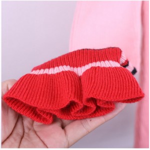 Winter Woolen Thick Flare Striped Long Women's Dress Sweater