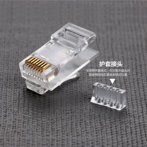 CAT5 CAT5E CAT6 stik 8P8C UTP forgyldt Ethernet krystalhoved