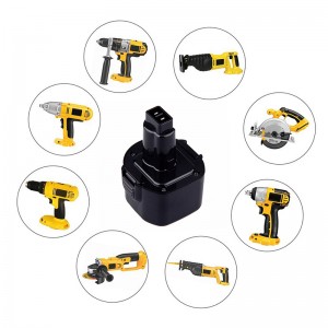 Konkurrencedygtig 9,6V 2000mAh Ni-Cd trådløs borebatterireparationspris til Dewalt DE9062, DW9061, DW9062