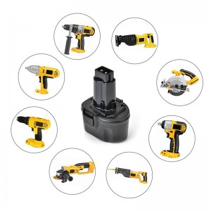 Ni-Cd 7.2V 1300mAh batteridrevne batteribatterier til udskiftning af bor til Dewalt DE9057, DE9085, DW9057