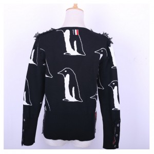 Damer Uld Penguin Mønster Tassel Fringe Pullover Sweaters