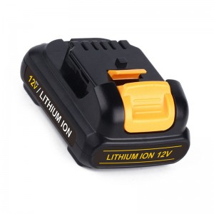 Li-ion 12V 2000mAh genopladeligt værktøjsbatteri til Dewalt DCB120, DCB121