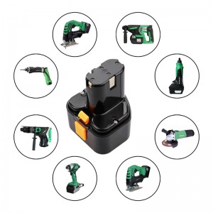 Ni-Cd 9.6V 1700mAh udskiftningsbatterier til Hitach EB9S, EB9M, EB9H, EB930H Power Drills