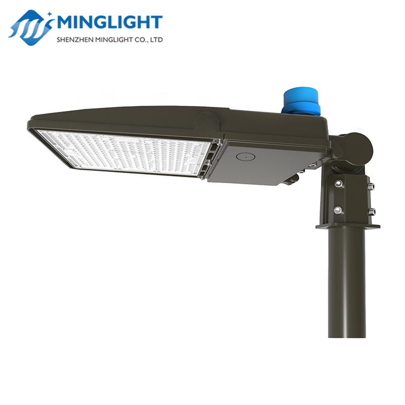 LED ShoeBox-parkeringsplads lyspolet gadelys med bevægelsessensor og fotocelle IP65