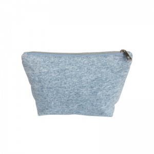 Naturlig og genanvendt fiber lynlås kosmetisk taske