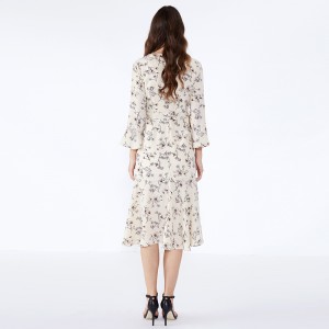 Blomster Kontorstøj til kvinder Dame Casual Kjoler JCGJ190315070