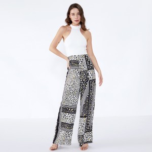 Kvinder bukser stribet plet moderne afslappet brugerdefinerede Palazzo bukser