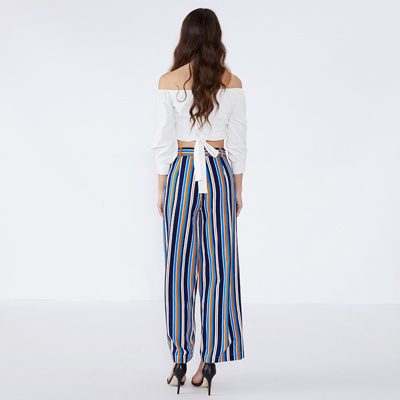 2019 Kvinder fancy New Design Stripe Girls Fashion Pant