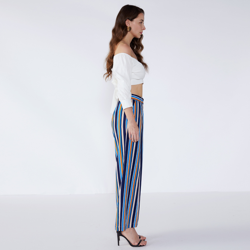2019 Kvinder fancy New Design Stripe Girls Fashion Pant