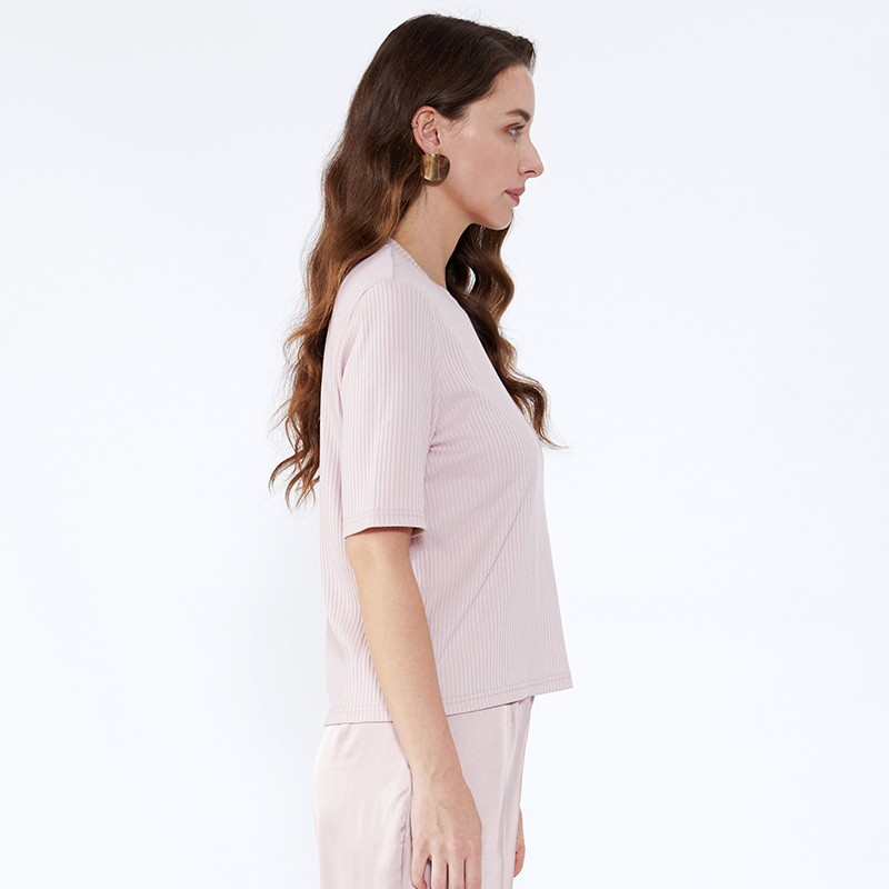 Kontor Simple Design O krave stribet kvinder bluse og skjorte JCGJ190315083