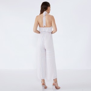 Voksen Onesie Digital Print Plusstørrelse Kvinder stribet jumpsuit