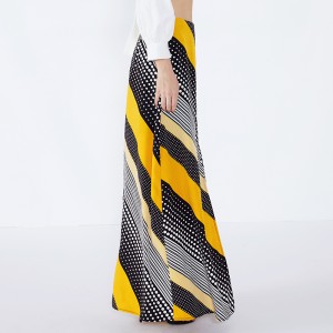 Wave Point frynser den indiske designer Lehenga Fashion Chiffon Maxi langt nederdel