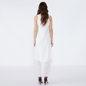 Roupas Femininas Hvid bomuldstøj Kvinder Blonderkjole