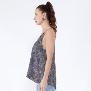 Marmor Print Halter Off Shoulder Dame Sexet vest toppe JSDJ2515