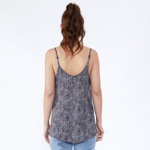 Marmor Print Halter Off Shoulder Dame Sexet vest toppe JSDJ2515