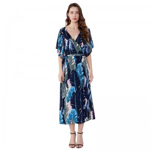 Afrikansk Design Elegant Kvinder Dame Mode Chiffon Kjole Casual Kjoler Sommer JSDJ2558