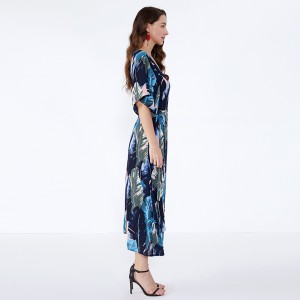 Afrikansk Design Elegant Kvinder Dame Mode Chiffon Kjole Casual Kjoler Sommer JSDJ2558