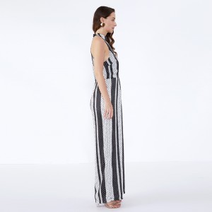 Streak Printed Halter Neck Plusstørrelse Jumpsuit til fede kvinder JCGJ190315072