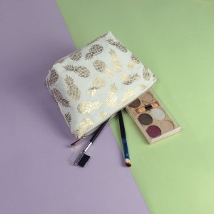 Twill 100% ananasfiber varm sælgende kosmetikpose