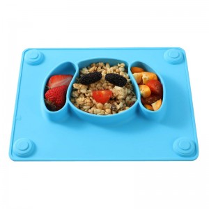 Nye produkter 2019 BPA Free Baby Silicone Placemat Middagsplade med sugekop