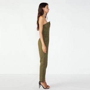 Fitness Off Shoulder Sexet Bodycon Jumpsuit til kvinder