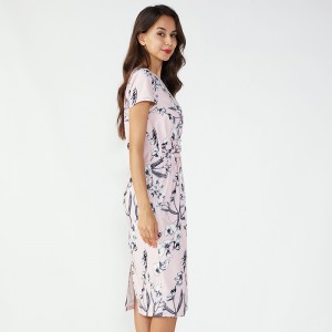 Polyester Lady Fashion koreansk hæklet lang Lycra kjole