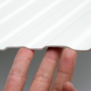 T1080 Hvid PVC-vægplade Plastisk trapezoid-kladebræt Bølgepapir