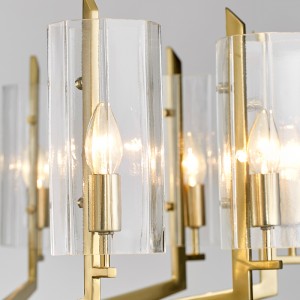 Moderne nordisk metalglas Luksus atmosfære lysekrone Km2132