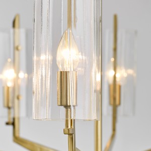 Moderne nordisk metalglas Luksus atmosfære lysekrone Km2132