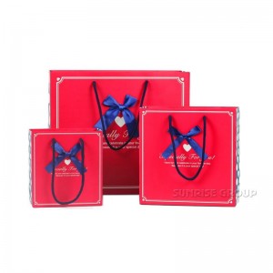 Brugerdefineret logo trykt med håndtag Engros papirpose