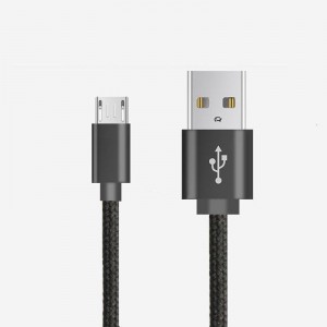 Mikro til USB Nylon flettet datakabel