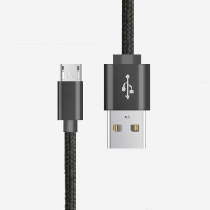 Mikro til USB Nylon flettet datakabel