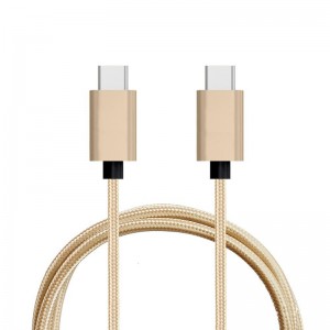 Nylon-brudet datakabel Type-C til Type-C