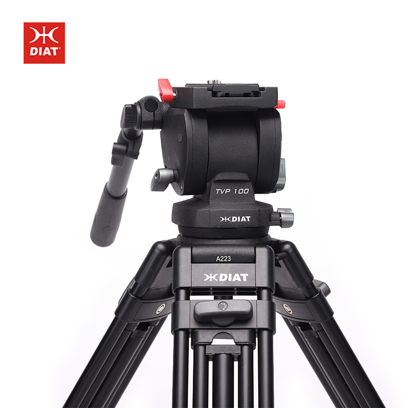 DIAT A223TVP100 Tredimensionelt stativ med hydraulisk hoved Stativt stabilt kamerastativ Videooptagestativ