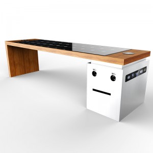 2019 Modern Design Smart Solar Udemøbler Have Rygfri bænk