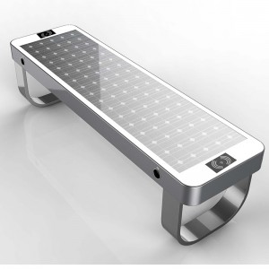 2019 nyeste design Smart Urban Outdoor Solar Metal Charger Bench til mobiltelefon