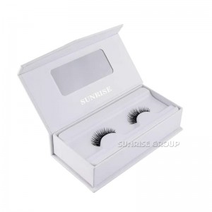 Brugerdefineret pap bogformet magnetisk lukning Gaveemballage Øjenvipper Display Box