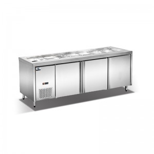 Miljøvenlig luftkøling undercounter Sandwich-arbejdsbord 0 ~ 10 ° C