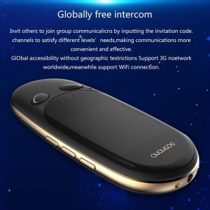 Smart sprogoversætter enhed, 72 sprog online 8 sprog offline AI øjeblikkelig digitale stemmer oversætter Samtidig oversættelse Optager Intercom enhed til turisme Erhvervslæring (sort)