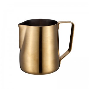 14-kapacitets espresso-skummetmælkekande i rustfrit stål til latte-kunst