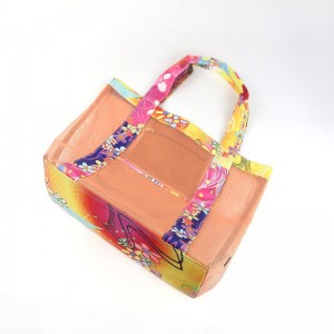 Fasion PVC mesh shopper taske med indvendig lynlåslomme