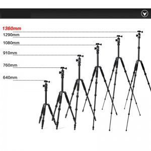 DIat AM225A + KH10 Professionel videokamera stativ Udendørs Letvægt Aluminium magnesiumlegering kamera stativ