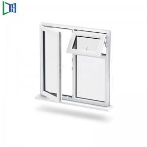 Aluminiumsvingvindue med lav-E dobbeltvindue og pulverlakering Færdig brand hardware