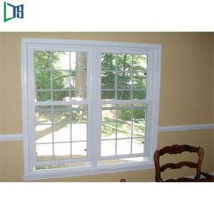 Pulverlakering Kontorsikkerhedslås Champagne Farve Lodret ramme Glas Aluminium skydevindue fra Kina Producent