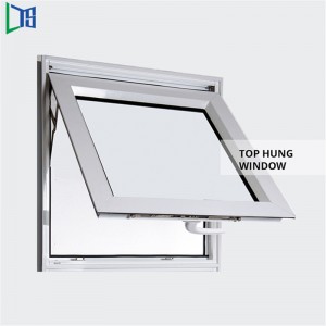 Dobbeltglas af aluminium Markise Vinduer Vandtæt Markise Vindue Smedejern Top Hung Windows