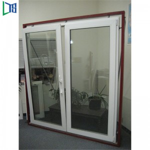 To-vejs åbning af dobbelt hærdet glas aluminium vip og drej Windows Filippinerne med pulverlakering grå