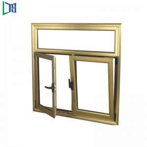 Ny stil Foshan-producent Tilpasset aluminium Vip og drej vindue Termisk brud Varmeisolering Aluminiumsvindue Lydisoleret